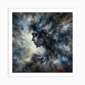 Woman In A Cloud Art Print