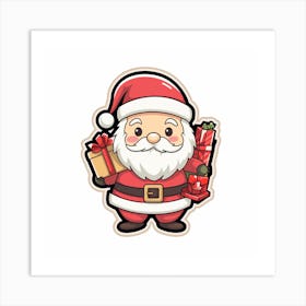 Santa Claus With Gifts 2 Art Print