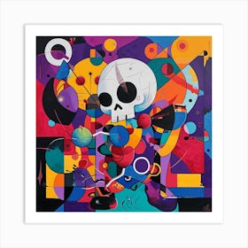 super skull patch Art Print