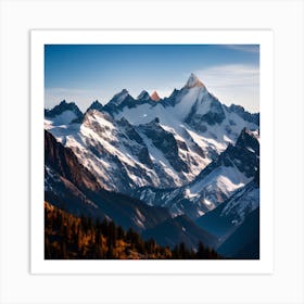 Alpine Mountain Range Art Print