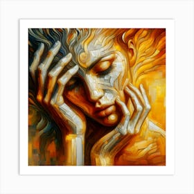 Abstract Wallart Of A Woman Art Print