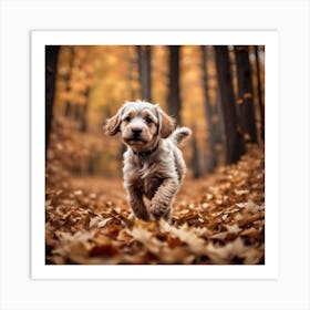 Puppy In The Woods Art Print