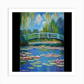 Water Lily Bridge 3 Art Print