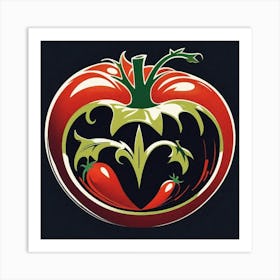 Tomato And Peppers Art Print