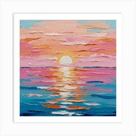 Sunset At The Beach Art Print