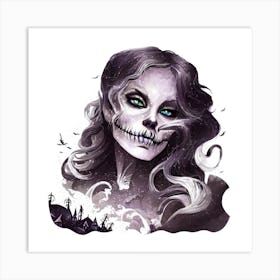 Halloween Skeleton Art Print