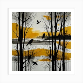 Leonardo Lightning Xl An Abstract Painting Of Nature Branches 1 (3) Poster