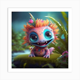 Cute Baby Dragon Art Print