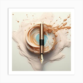 Fountain Pen In A Cup Art Print