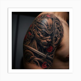 Samurai Tattoo Art Print