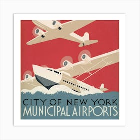 City Of New York Municipal Airports 1 Art Print