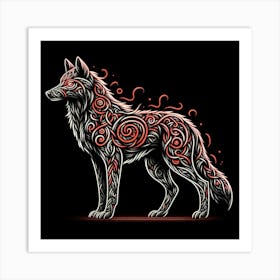Black Wolf 4 Art Print