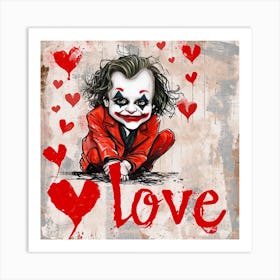 Valantines Day Baby Joker Art Print