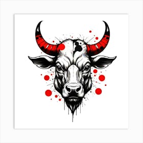 Bull Head 1 Art Print