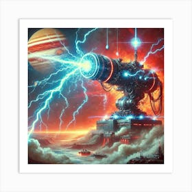 A Sci Fi Depiction Of The Wrath Cannon Discharge Art Print