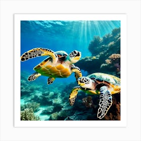 Sea Turtles 1 Art Print