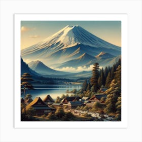 Japanese volcano Fuji 4 Art Print