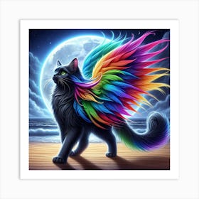 Rainbow Cat 3 Art Print