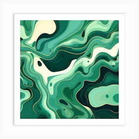 Abstract Green Painting Art Print