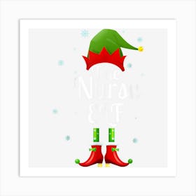 Nurse Elf Xmas Funny Family Matching Christmas Pajama Art Print