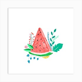 Watermelon Watercolor Art Print