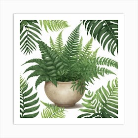 Default Potten Ferns Art 3 Art Print