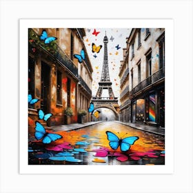 Butterflies In Paris 35 Art Print