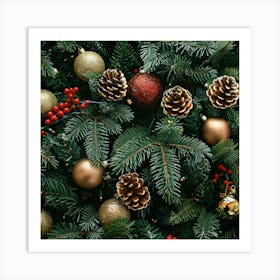 Christmas Tree Background 1 Art Print