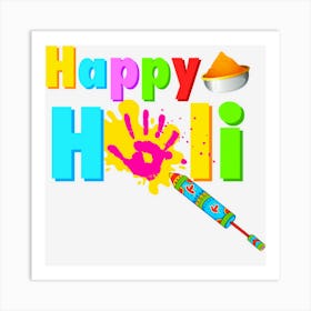 Rang Barse Happy Holi Art Print