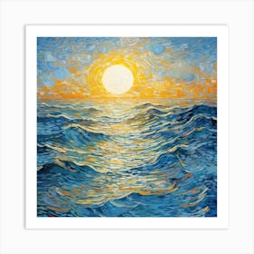 Sunset Over The Ocean 8 Art Print