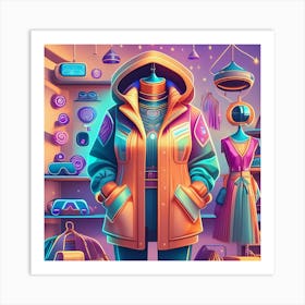 Futuristic Fashion Illustration Art Print