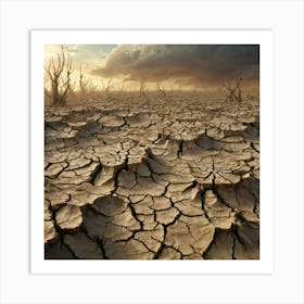 Climate Change Global Warming Drought Trending On Artstation Sharp Focus Studio Photo Intricat (79) Art Print