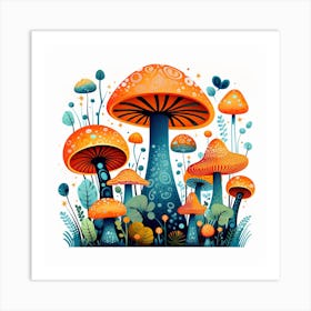 Mushroom Garden 10 Art Print