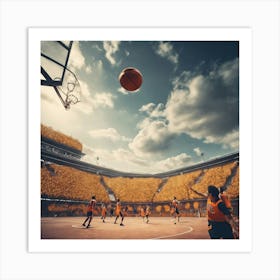 Basketball Game 1 Art Print