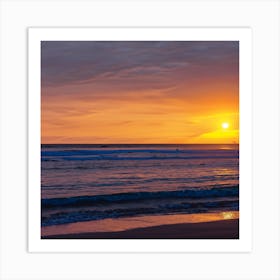 Sunset On The Beach Art Print