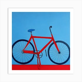Red Bicycle Art Print