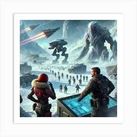 Sci Fi Scene Embers Of War Art Print