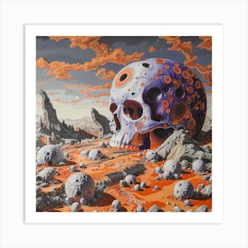 'Skull In Space' 1 Art Print