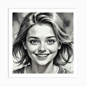 Portrait Of A Young Girl Art Print