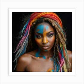 African Woman With Dreadlocks Art Print