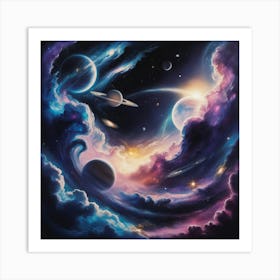 Default Paint A Breathtakingly Vibrant Celestial Masterpiece F 2 Art Print