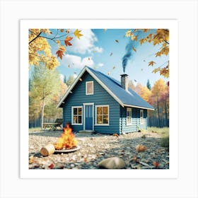 Cabin In The Woods Art Print