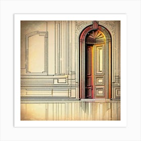 Doorway brown Art Print