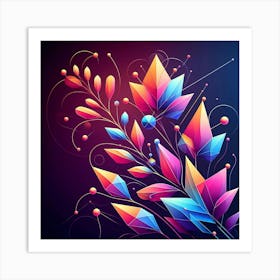 Abstract Floral Design 1 Art Print