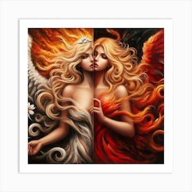 Angels Of Fire Art Print