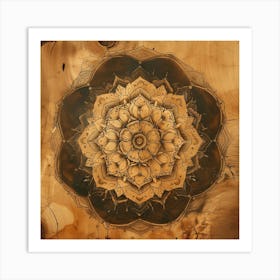 Pyrography on Wood 1 Art Print