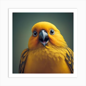 Portrait Of A Parrot Art Print