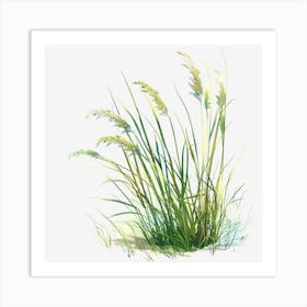 Watercolor-Spring-Grass-Clipart.6 Art Print