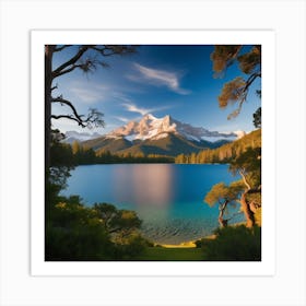 Lake In The Mountains 3 Art Print