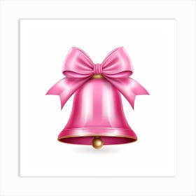 Pink Bell With Bow 1 Art Print